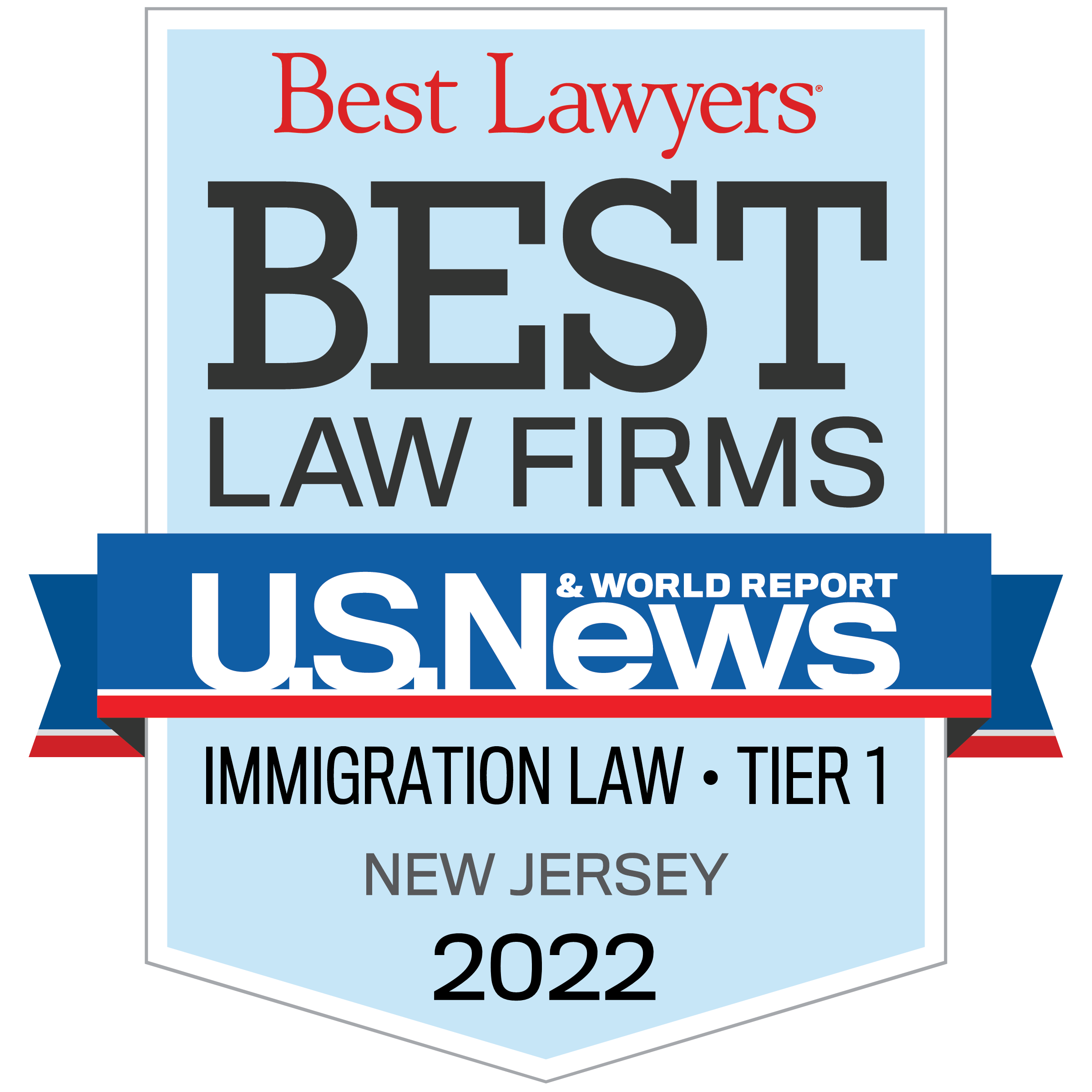 Best Law Firms, U.S. News & World Report - Immigration Law, Tier 1, New Jersey